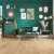French Oak VGW85T floors in a maximalist green living room